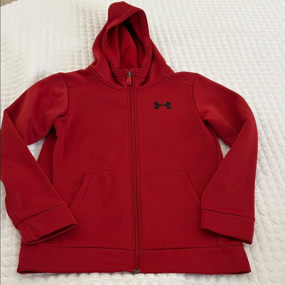Under Armour Kids Bold Red Zip-Up Hoodie